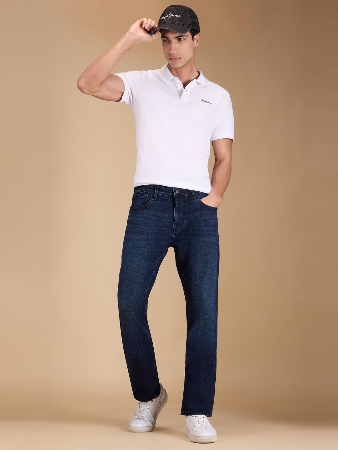 pepe jeans Men Straight Fit Mid Rise Dark Blue Jeans-picture-11