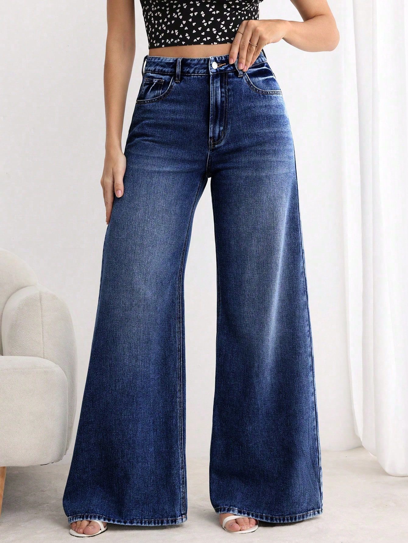 aadvi fashion Women Loose Fit High Rise Blue Jeans-picture-14