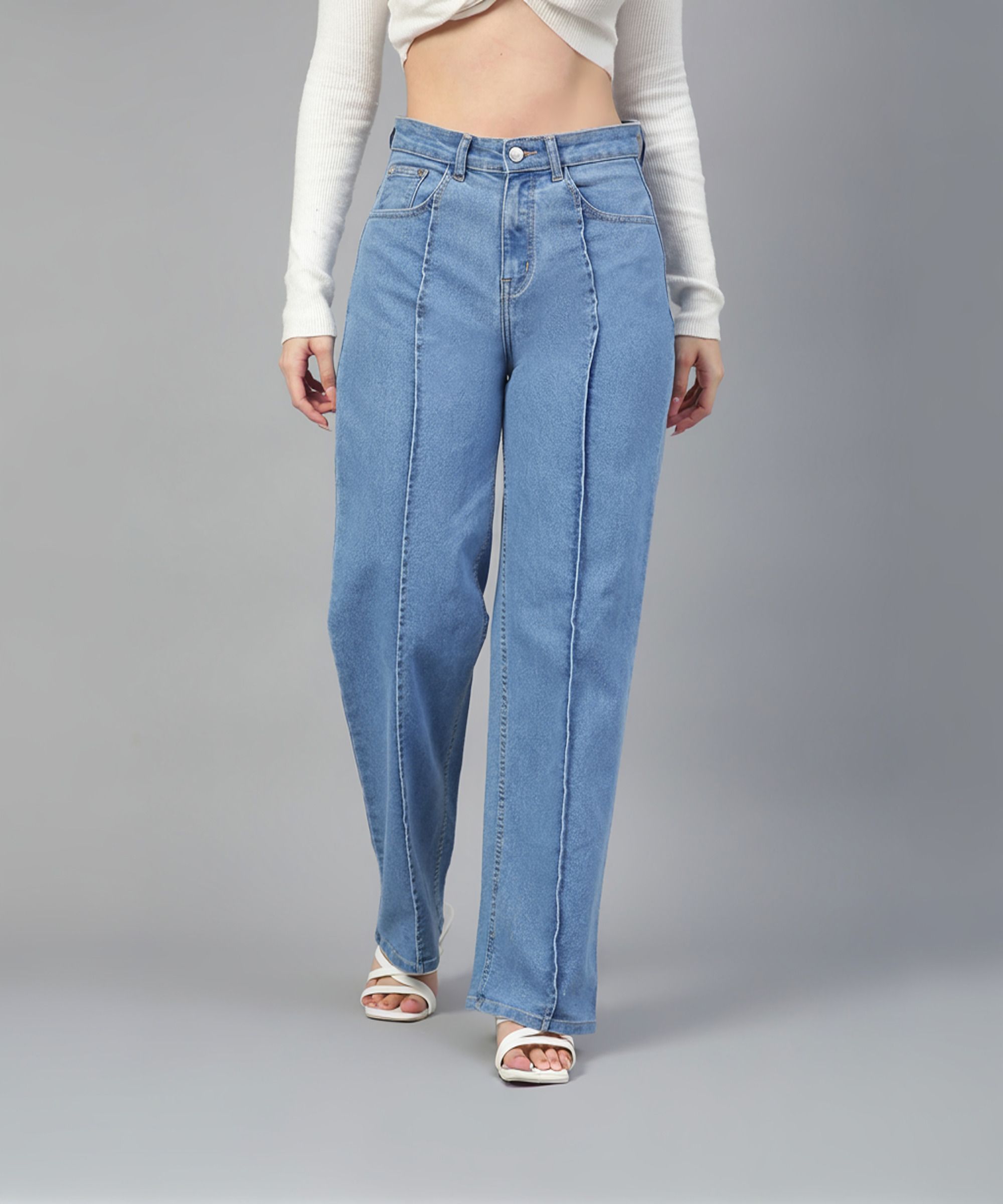 kotty Women Regular High Rise Blue Jeans-picture-32