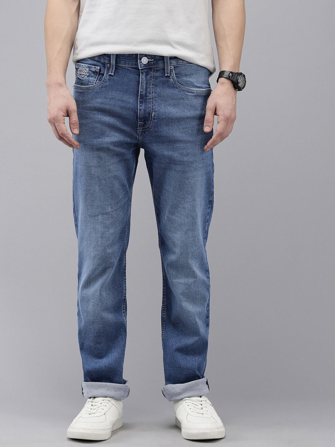 u.s. polo assn. Men Slim Mid Rise Blue Jeans-picture-14