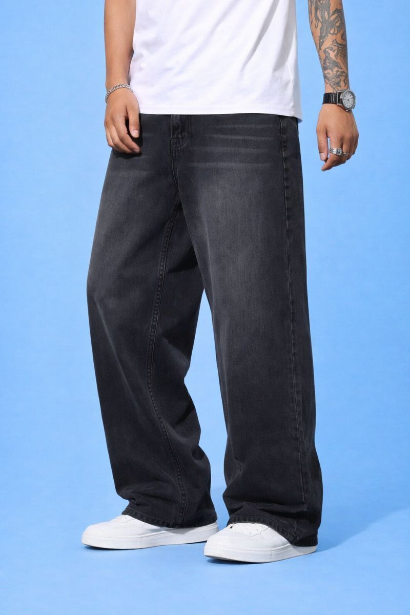 good4men Men Straight Fit Mid Rise Grey Jeans-picture-14