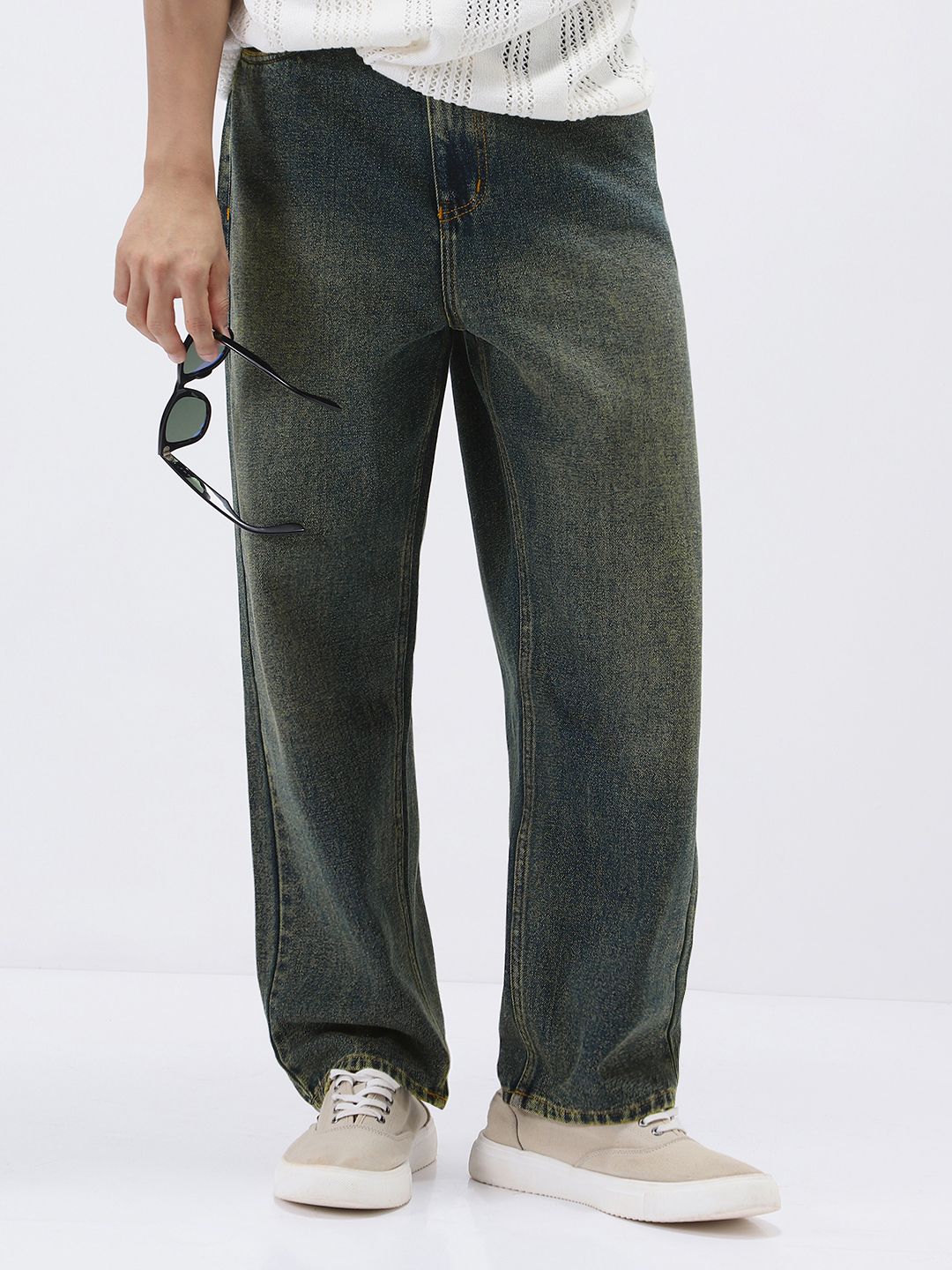 urbano fashion Men Loose Fit Mid Rise Dark Blue Jeans-picture-22