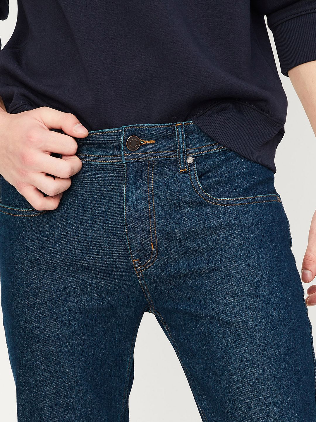 max Men Skinny Mid Rise Blue Jeans-picture-27