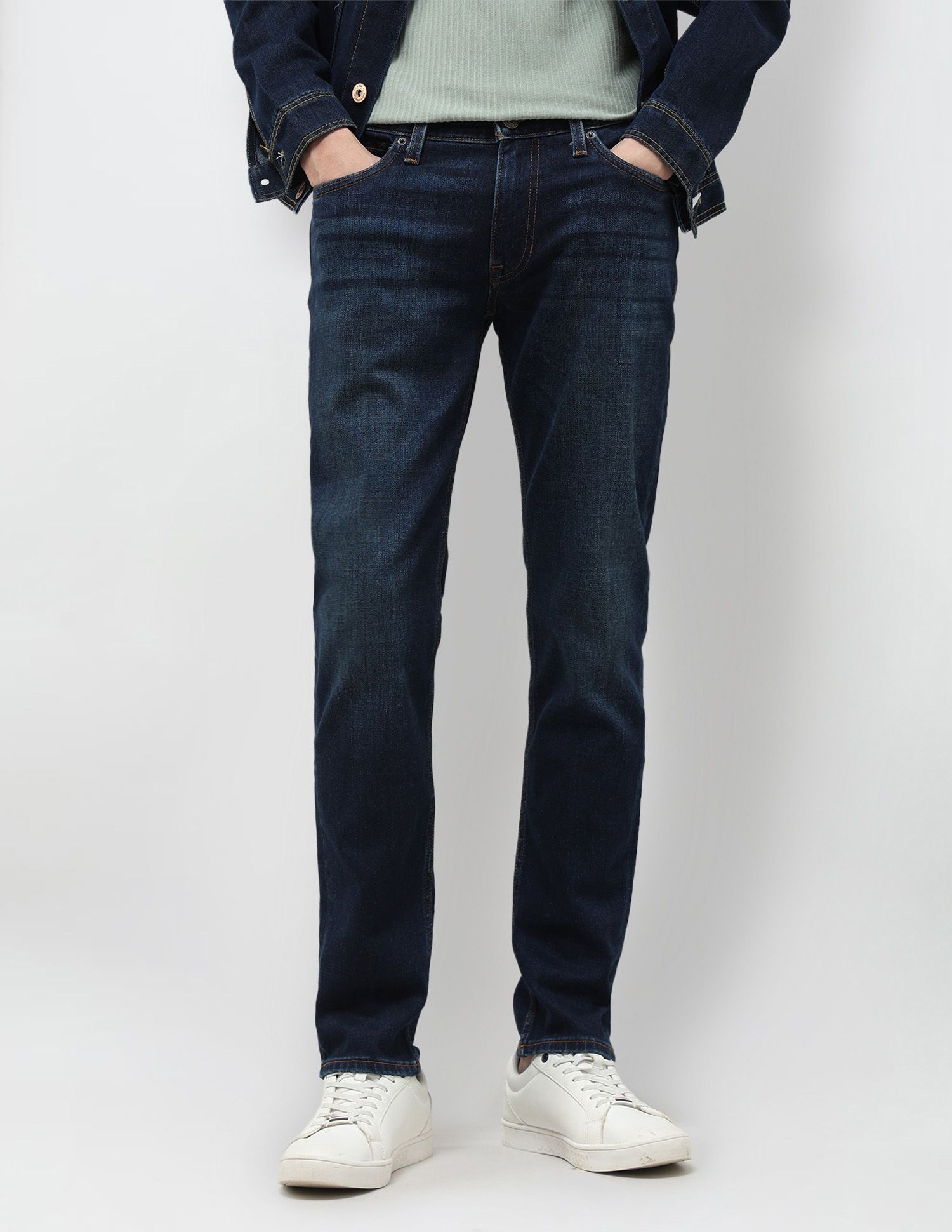 u.s. polo assn. denim co. Men Tapered Fit Mid Rise Dark Blue Jeans-picture-12