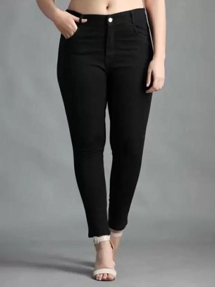 Women Regular Mid Rise Black Jeans-image-27