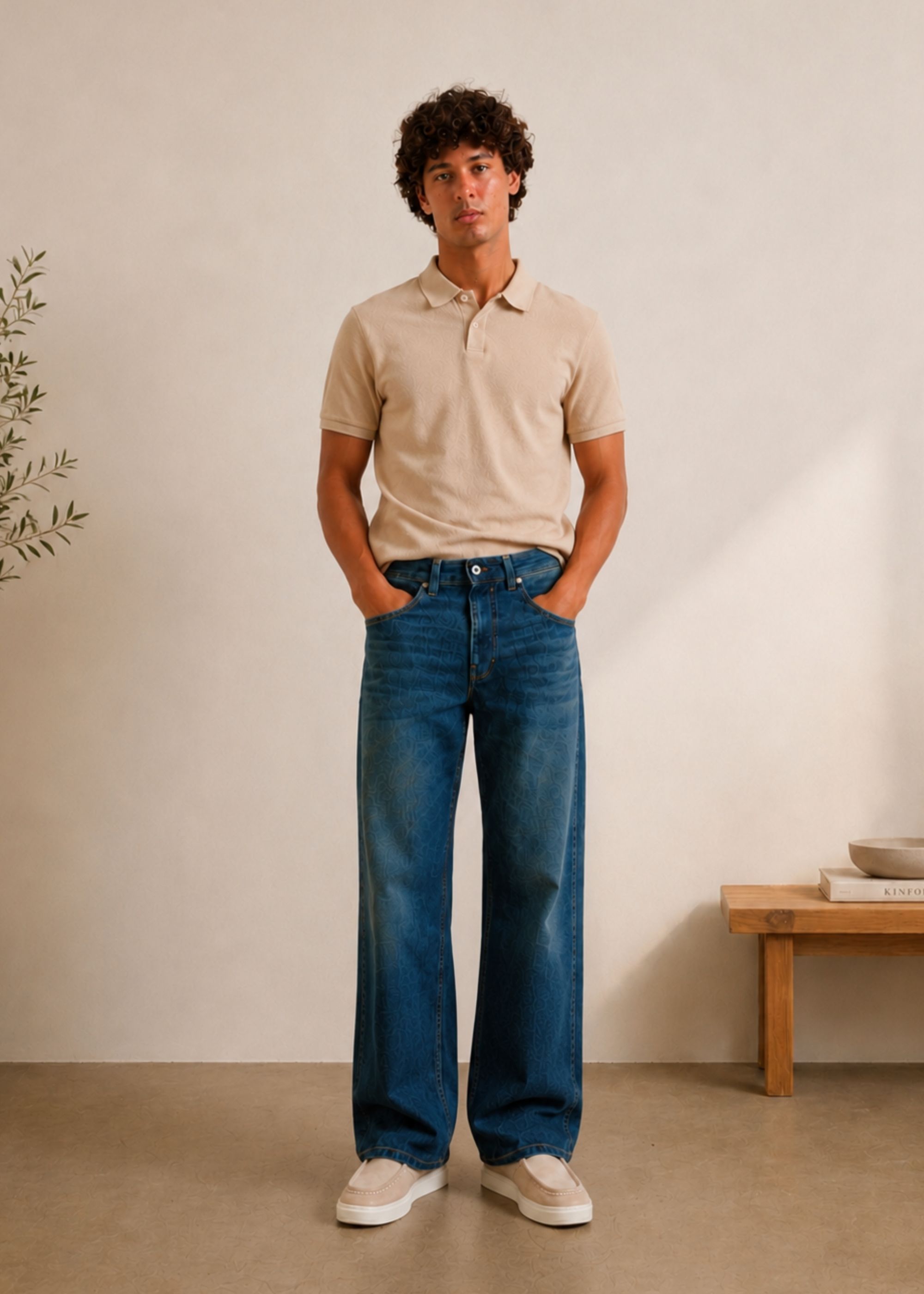 freakins Men Baggy Fit Mid Rise Blue Jeans-picture-42