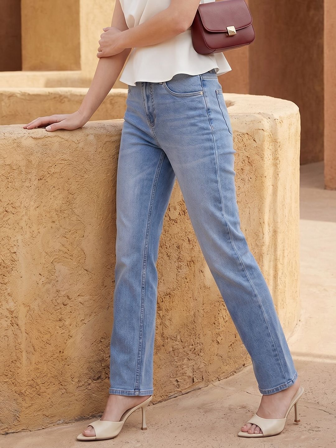 french connection Women Slim High Rise Blue Jeans-picture-41