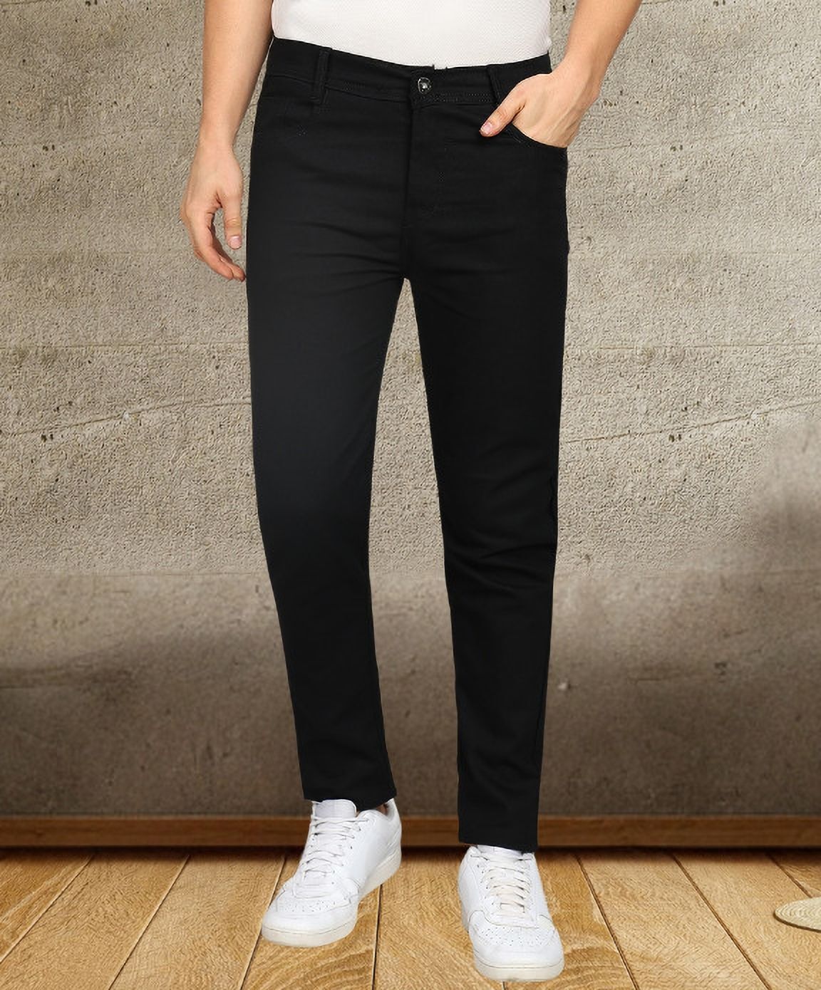 denim rush Men Regular Mid Rise Black Jeans-picture-34