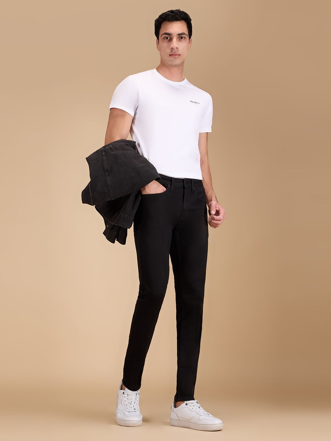 pepe jeans Men Slim Mid Rise Black Jeans-picture-38