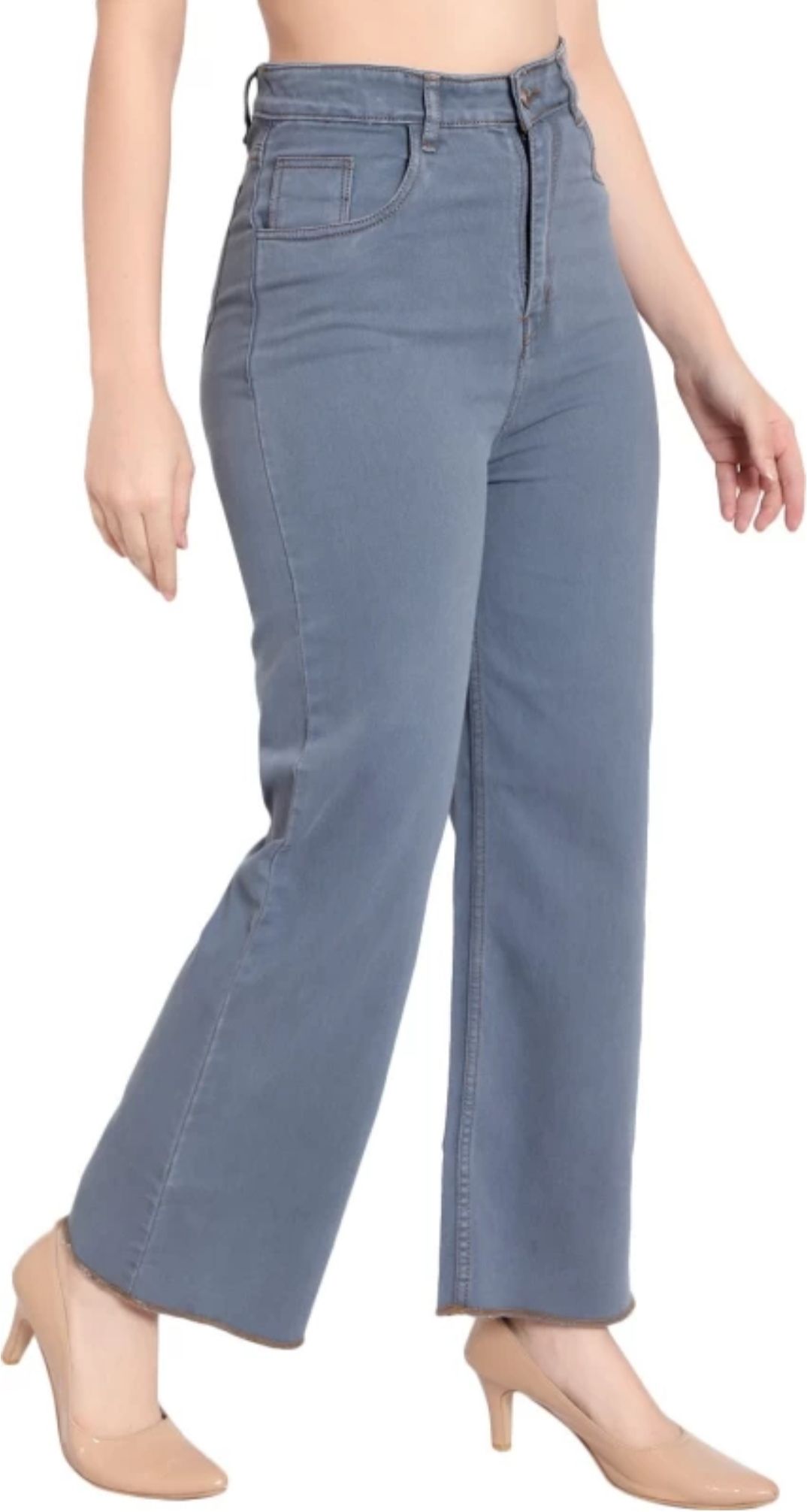 skyglory Women Boyfriend High Rise Grey Jeans-picture-12