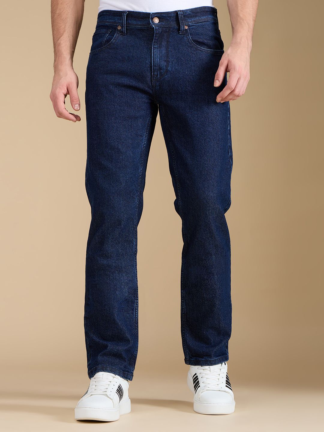 pepe jeans Men Straight Fit Mid Rise Dark Blue Jeans-picture-14