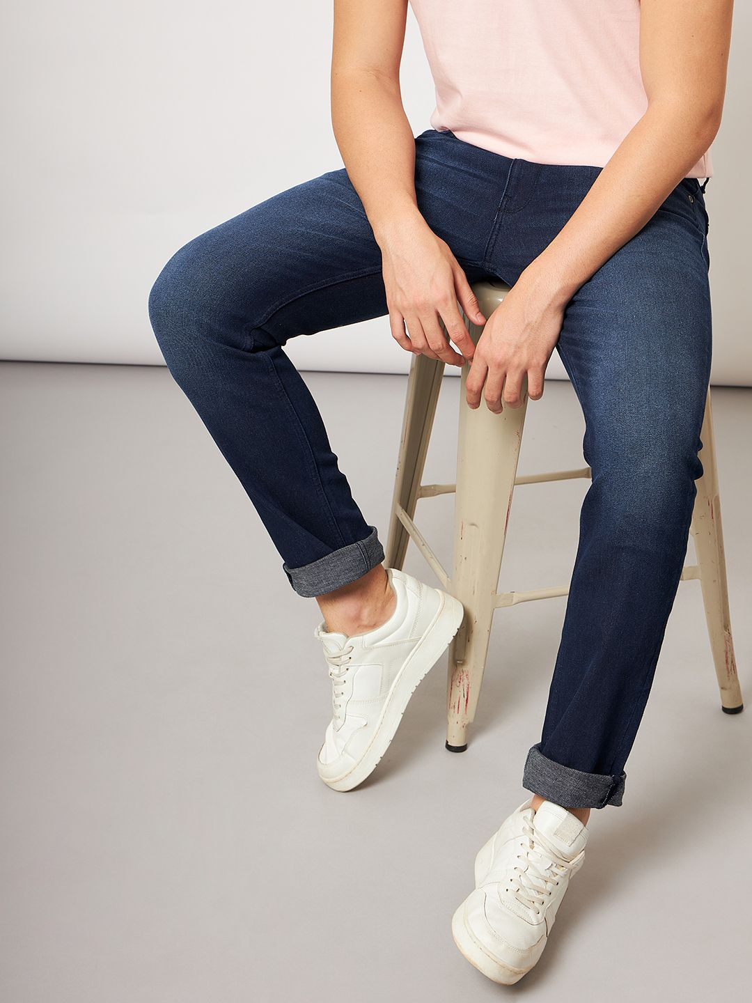 lee Men Slim Mid Rise Dark Blue Jeans-picture-28
