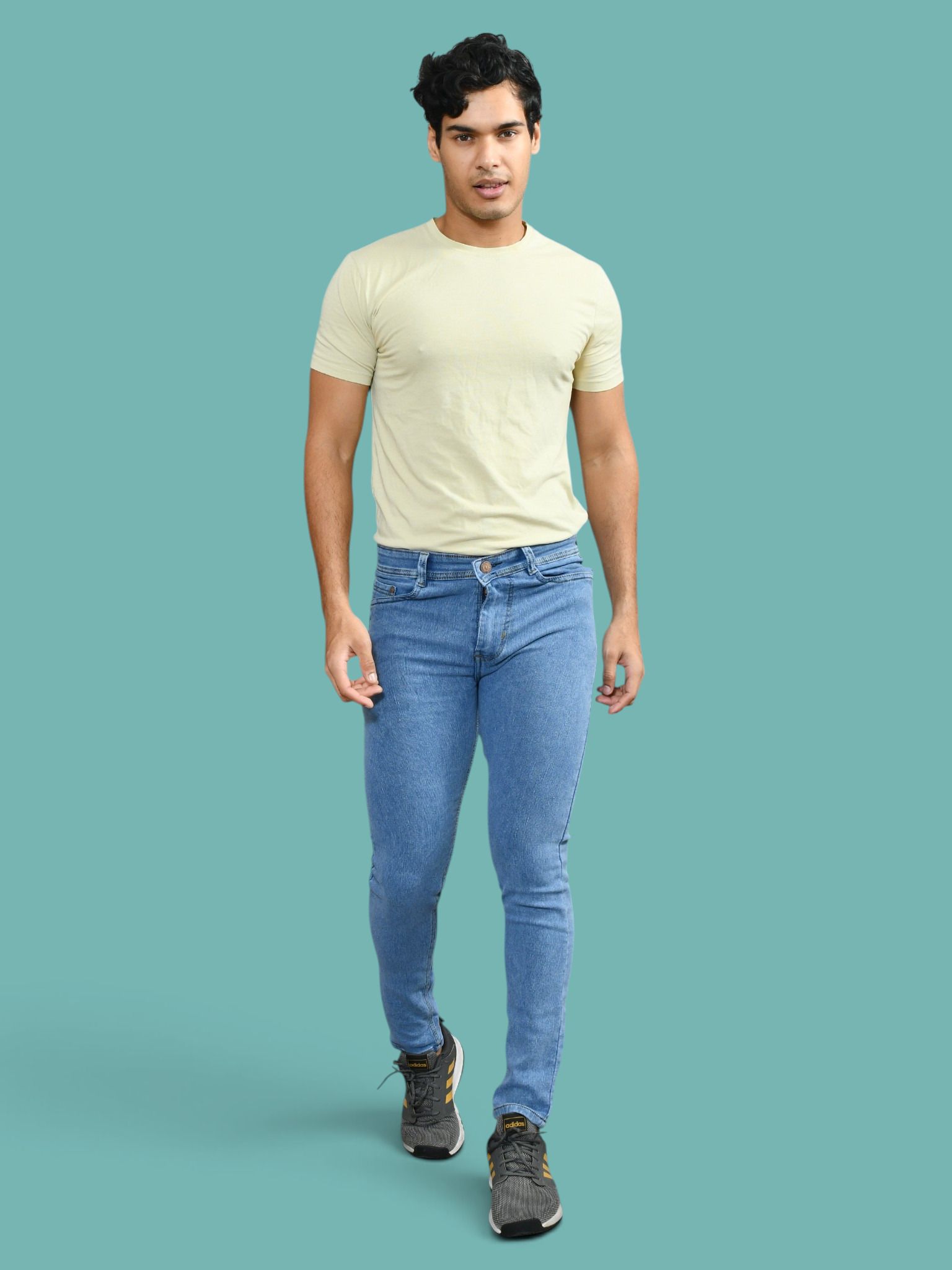 lzard Men Slim Mid Rise Dark Blue Jeans-picture-28