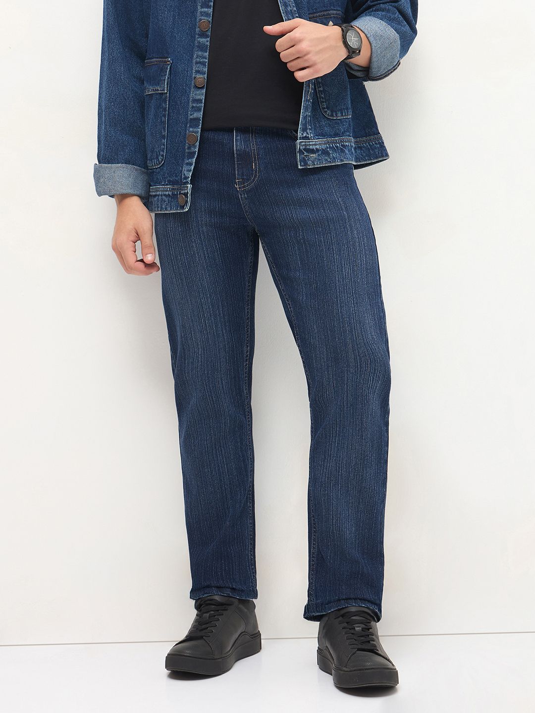 urbano fashion Men Straight Fit Mid Rise Blue Jeans-picture-37