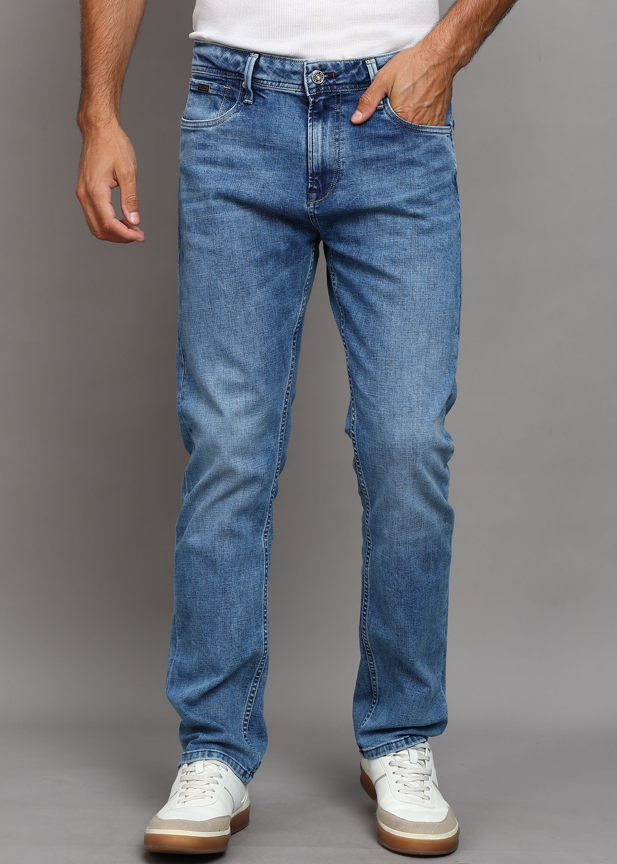 killer Men Straight Fit Mid Rise Blue Jeans-picture-26