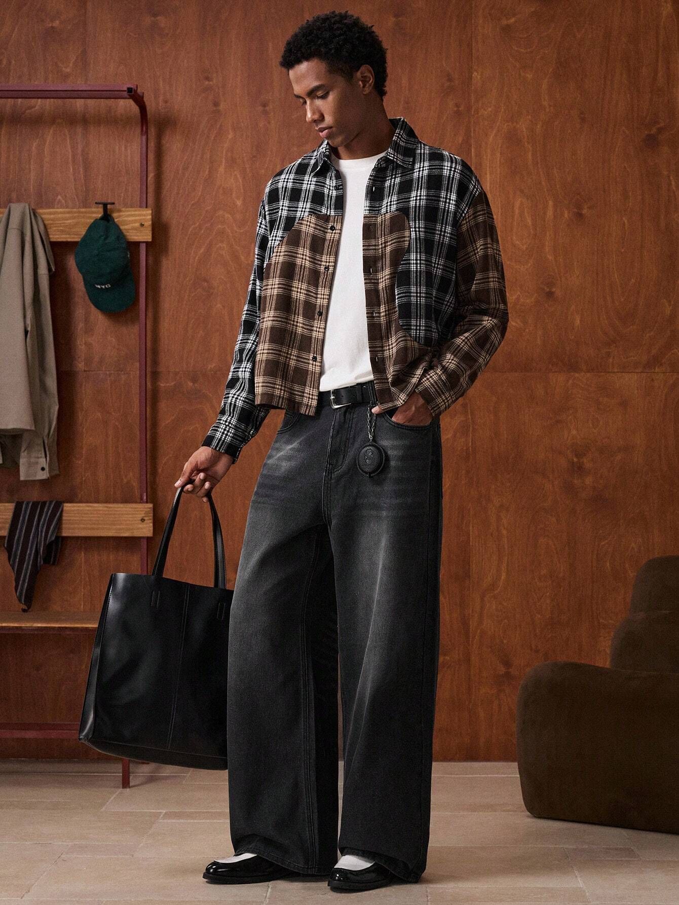 Men Straight Fit Mid Rise Black Jeans-image-32