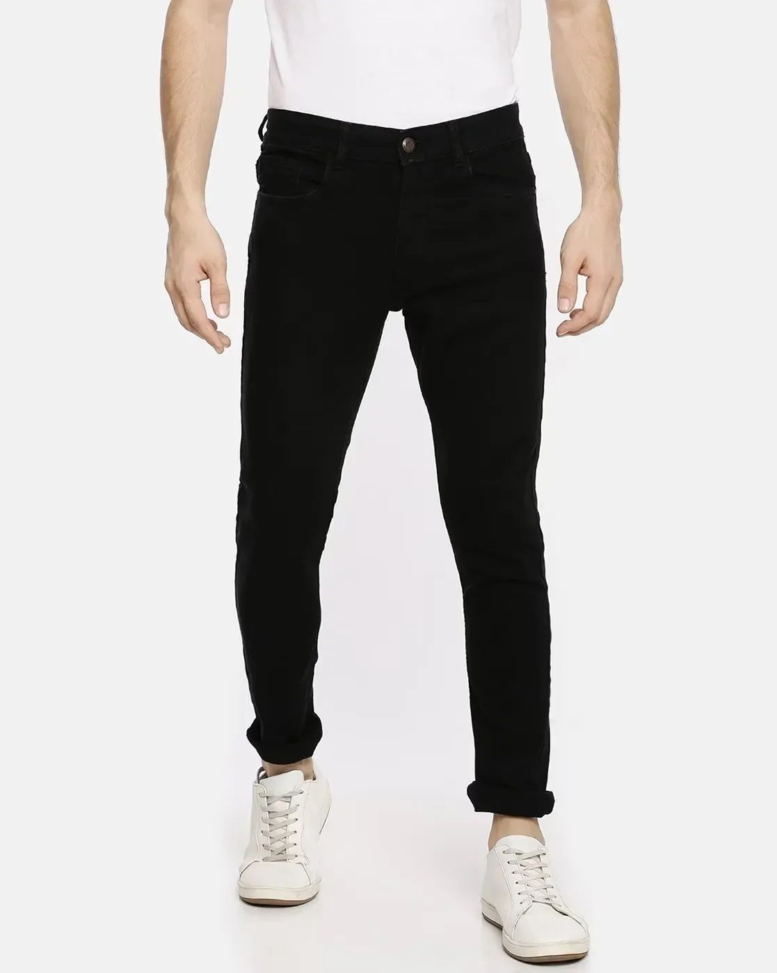 denim rush Men Regular Mid Rise Black Jeans-picture-45