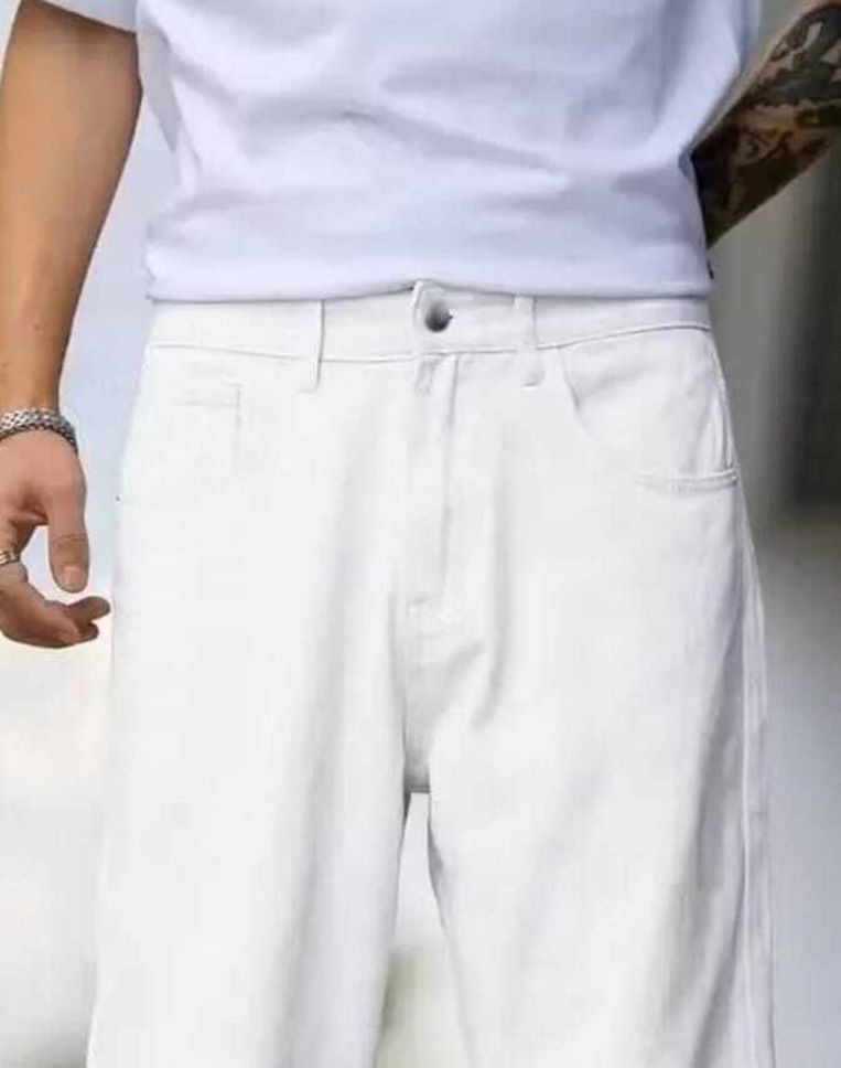 nazda Men Loose Fit Mid Rise White Jeans-picture-22