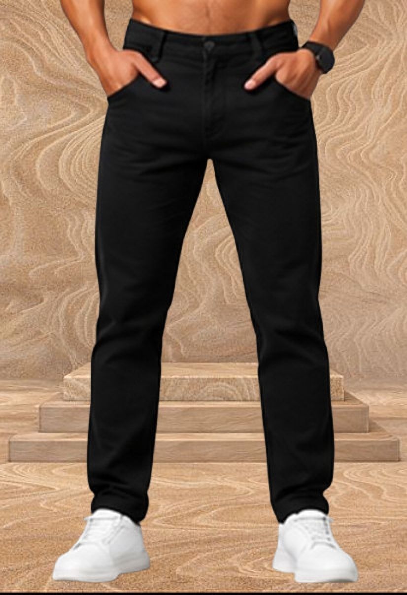 denim rush Men Regular Mid Rise Black Jeans-picture-35