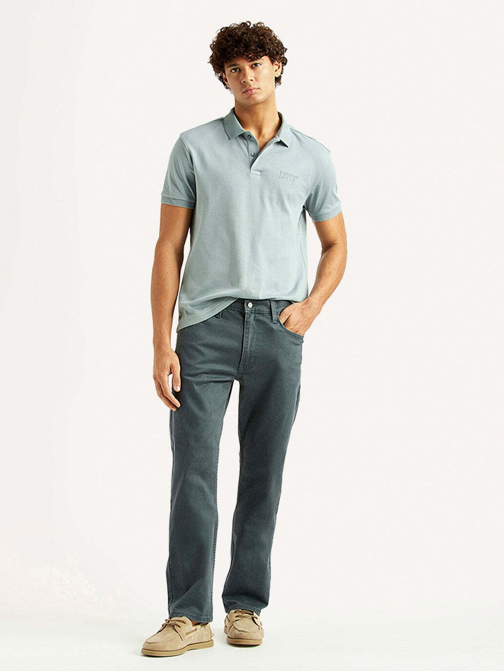 levi's Men Straight Fit Mid Rise Grey Jeans-picture-16