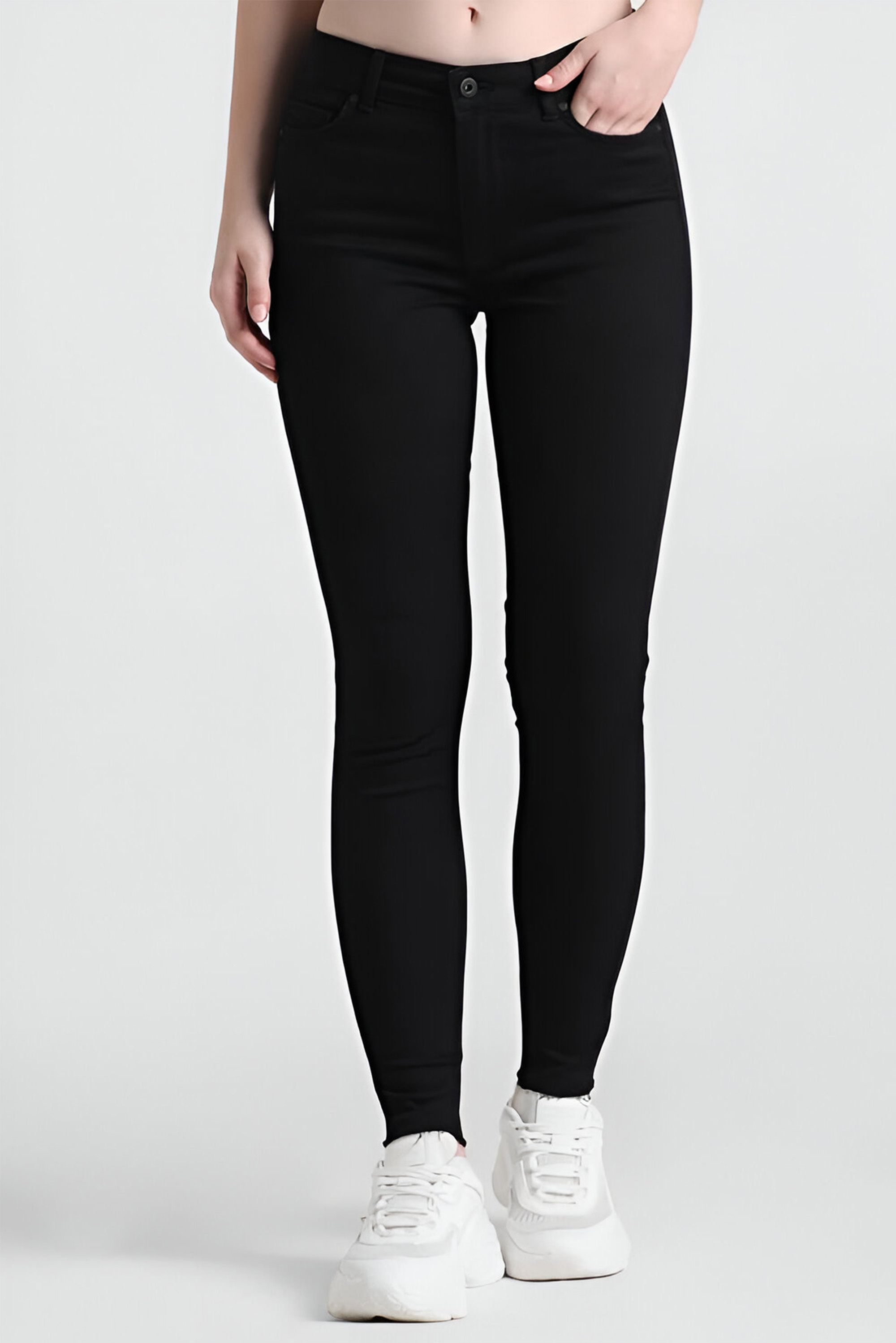 gold-d.a fashion Women Skinny High Rise Black Jeans-picture-24