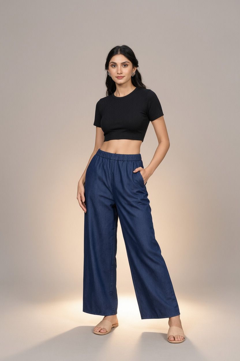 Women Flared High Rise Multicolor, Blue Jeans-image-23