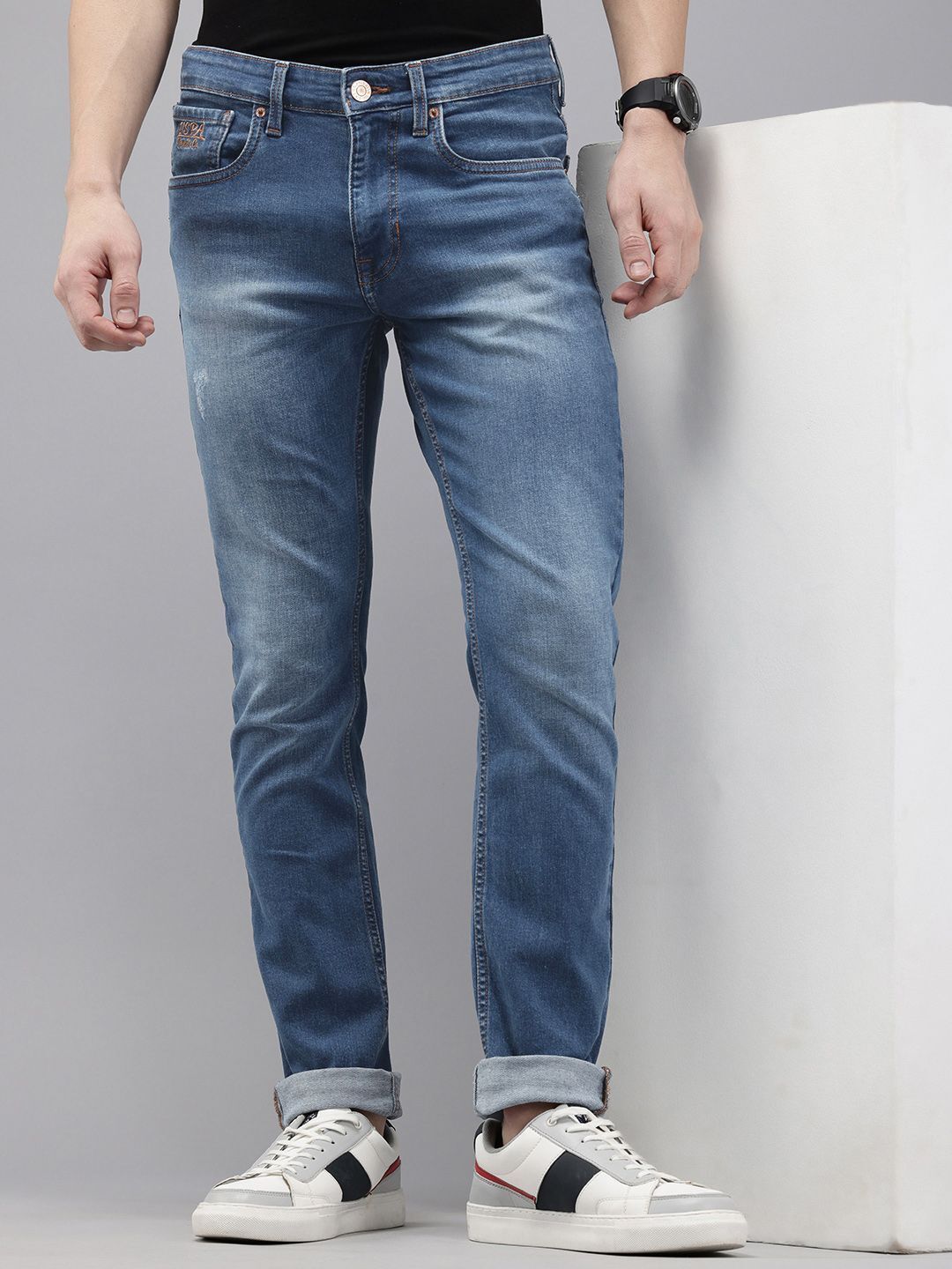 u.s. polo assn. Men Slim Mid Rise Blue Jeans-picture-21