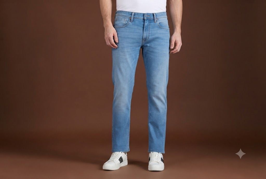 eemway Men Relaxed Fit Mid Rise Blue Jeans-picture-6