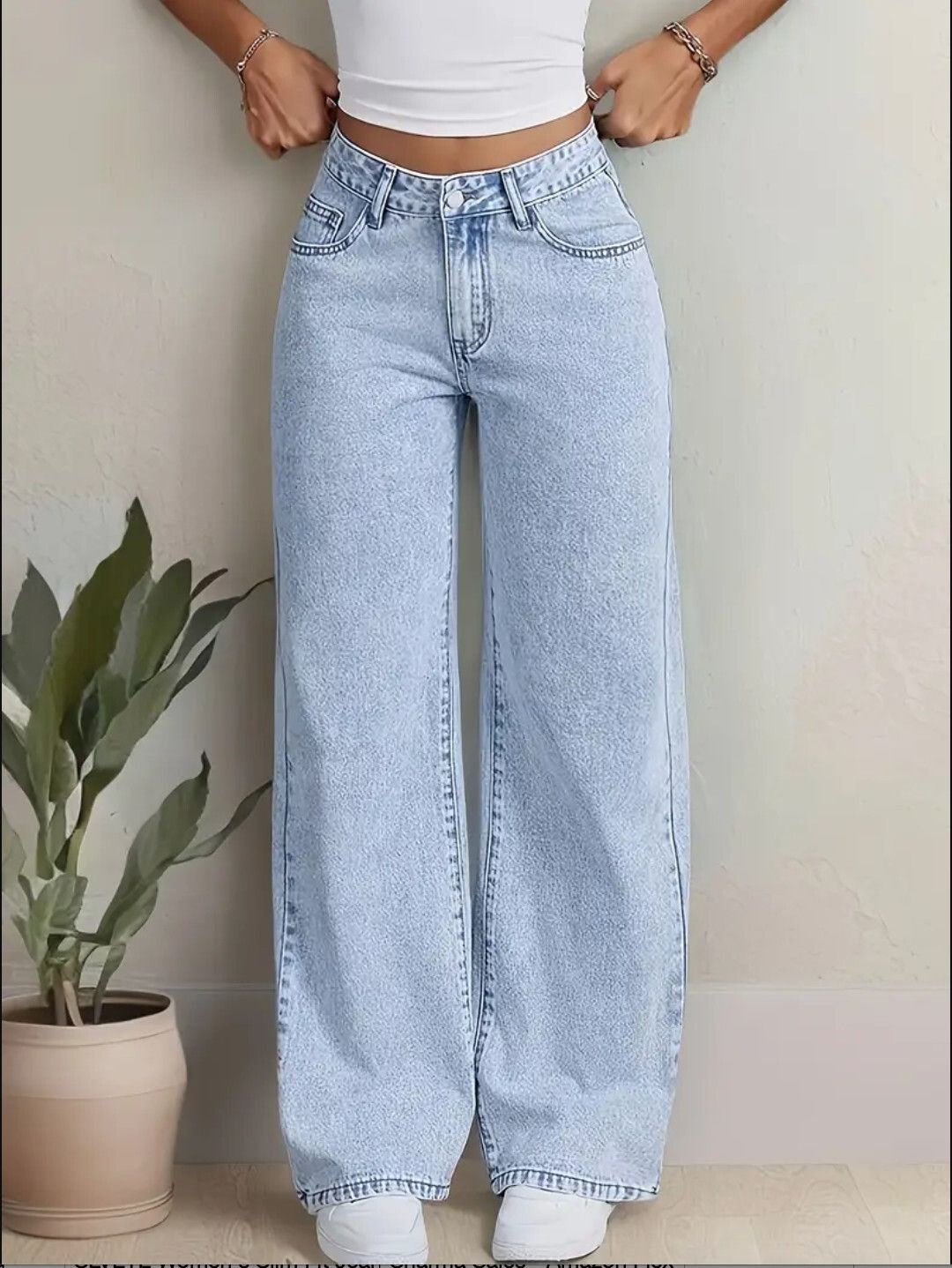 nifty Women Loose Fit High Rise Light Blue Jeans-picture-27