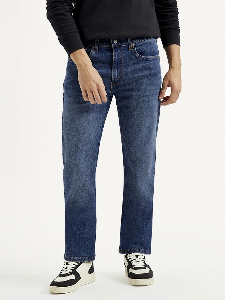 levi's 505 Men Straight Fit Mid Rise Blue Jeans-picture-12