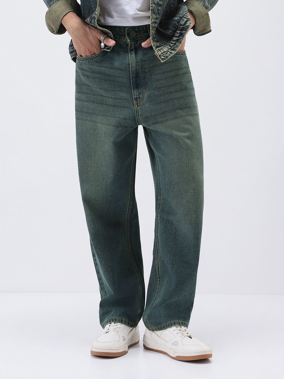 urbano fashion Men Loose Fit Mid Rise Blue Jeans-picture-36