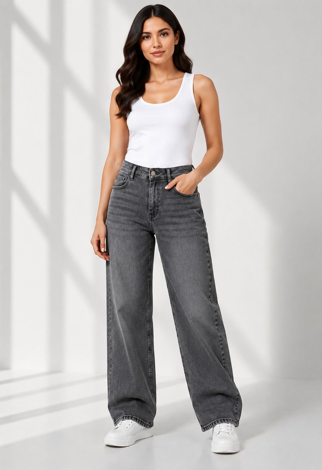 encrypt Women Regular Mid Rise Grey Jeans-picture-36