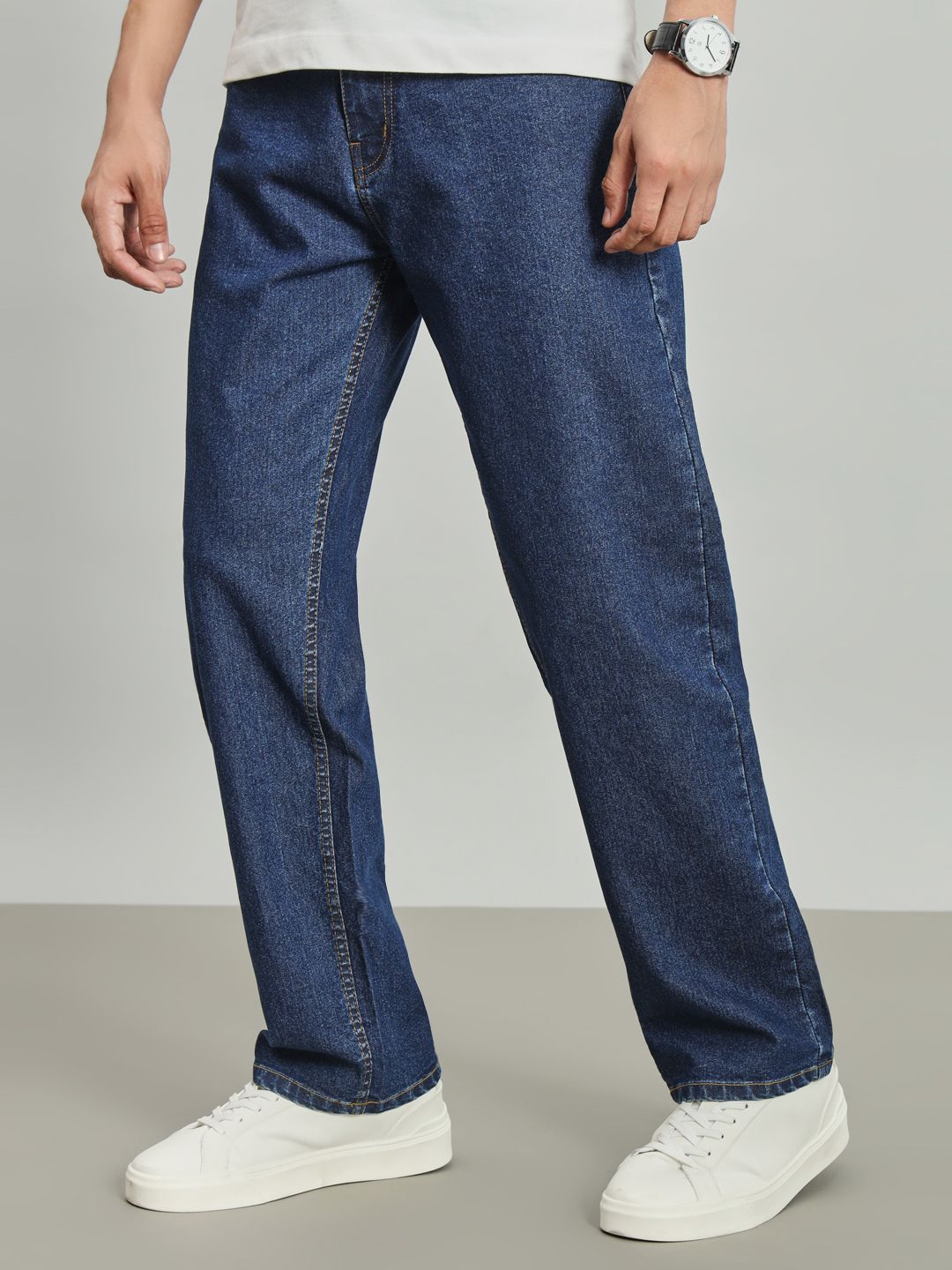united denim Men Relaxed Fit Mid Rise Blue Jeans-picture-28