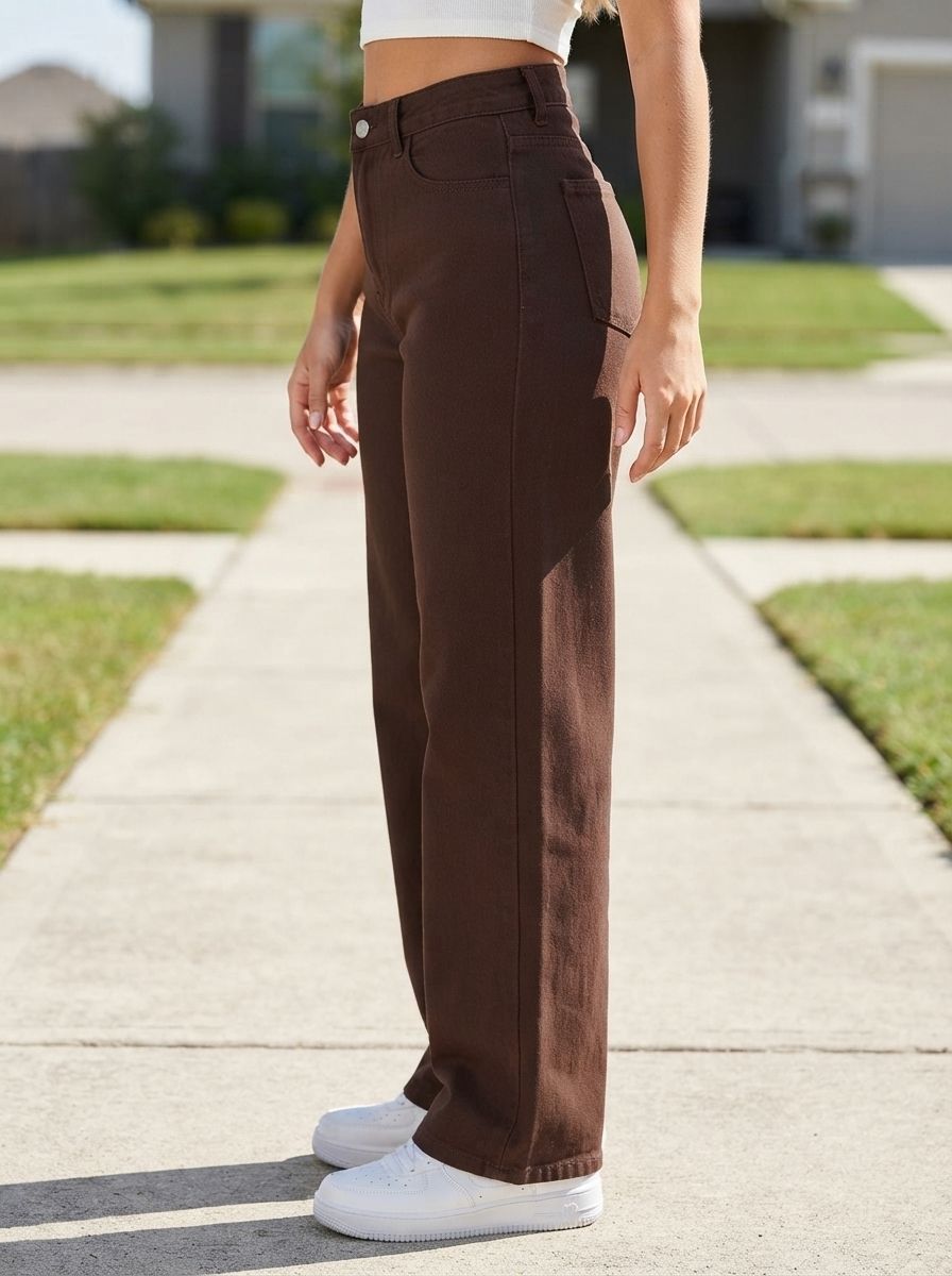 Women Regular Mid Rise Brown Jeans-image-37