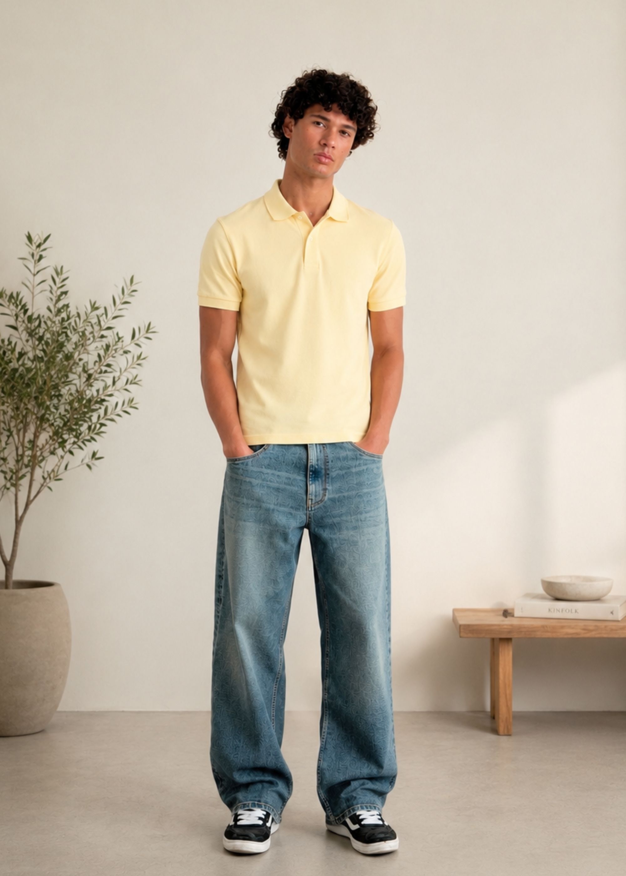 freakins Men Baggy Fit High Rise Blue Jeans-picture-12