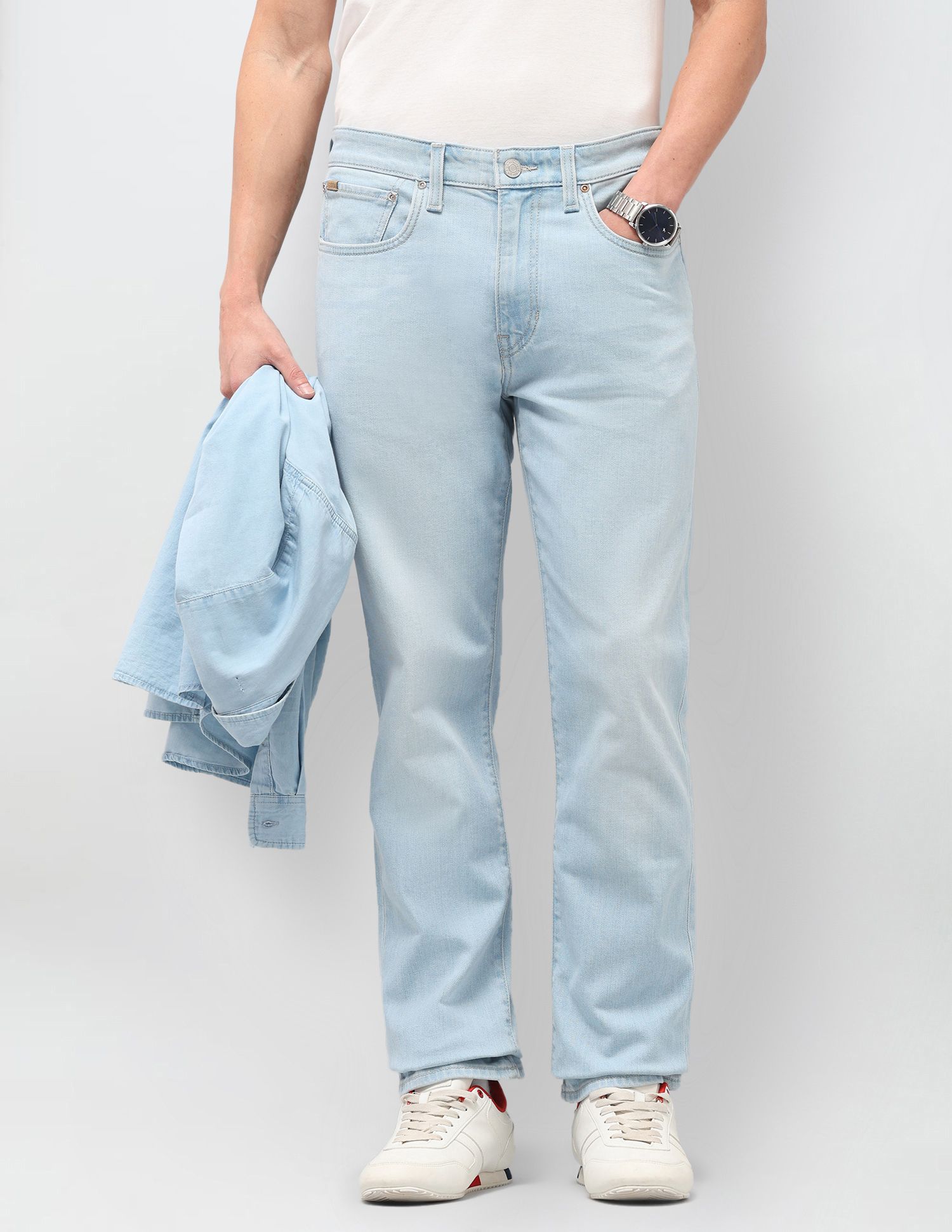 u.s. polo assn. denim co. Men Slim Mid Rise Light Blue Jeans-picture-14