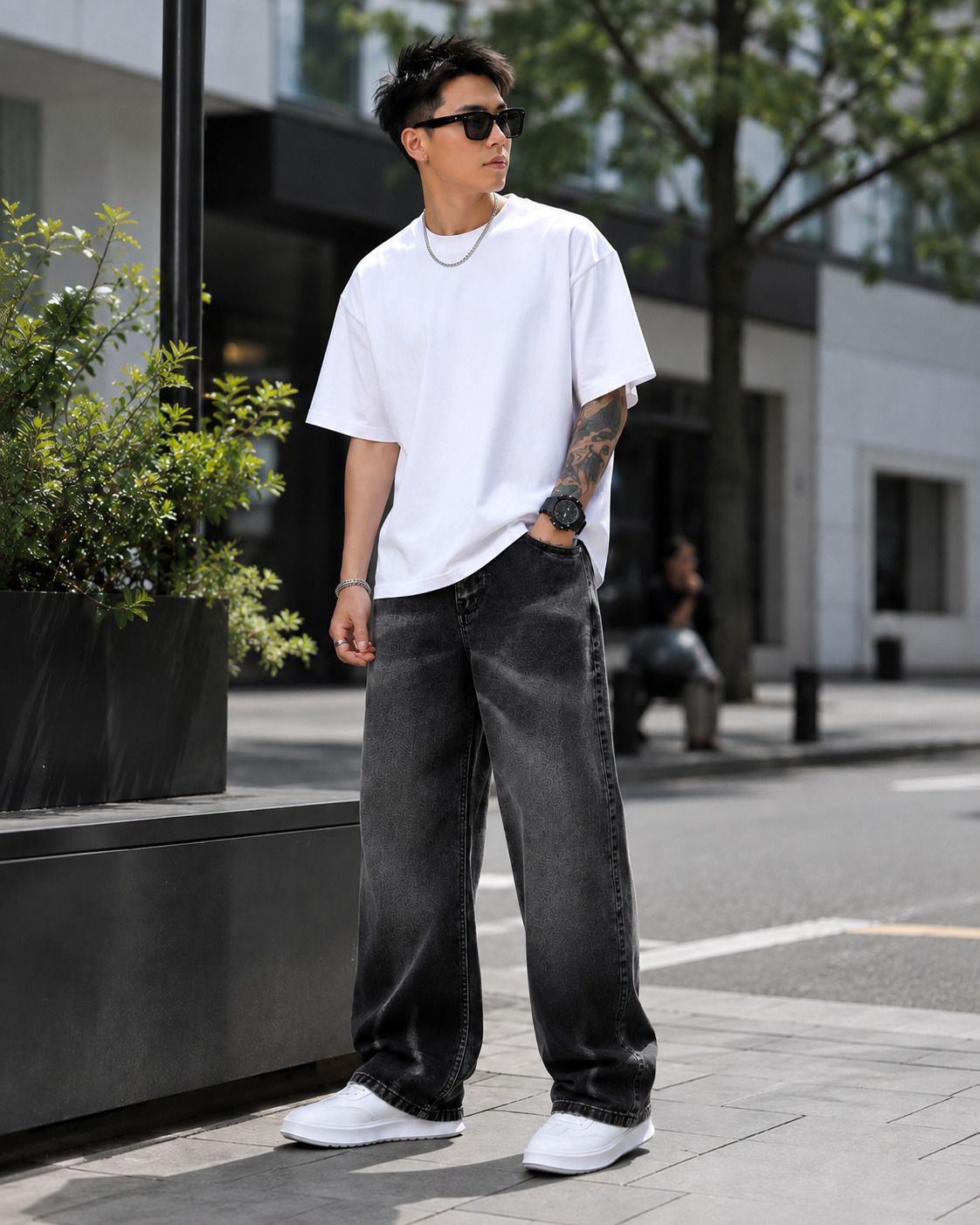 denim life Men Loose Fit Mid Rise Grey Jeans-picture-28
