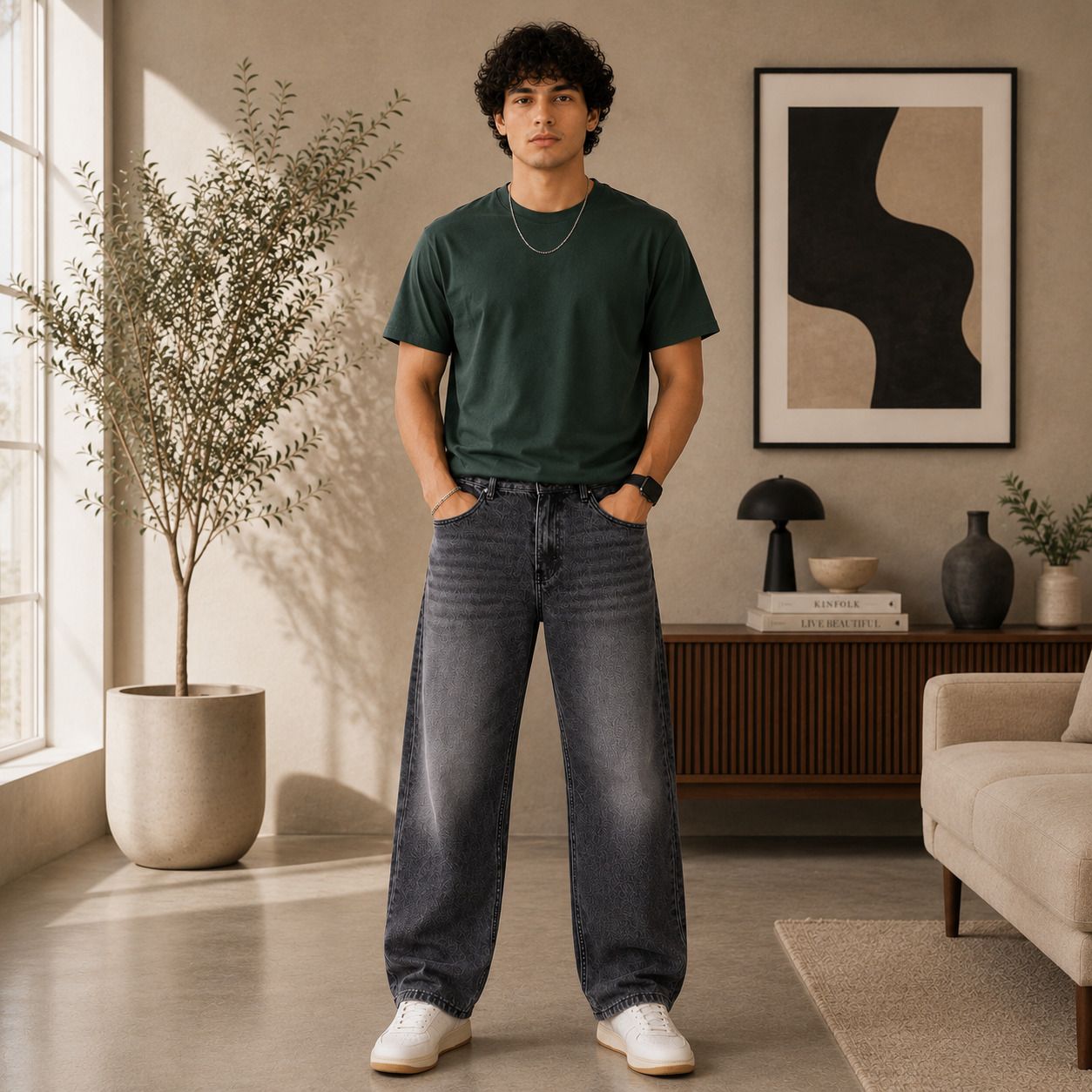 blacode Men Straight Fit Mid Rise Grey Jeans-picture-40