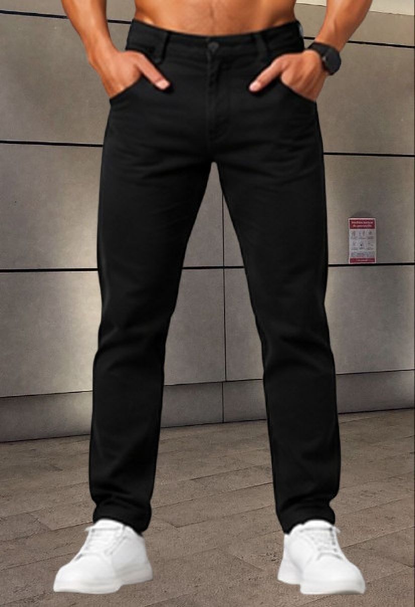 denim rush Men Regular Mid Rise Black Jeans-picture-39