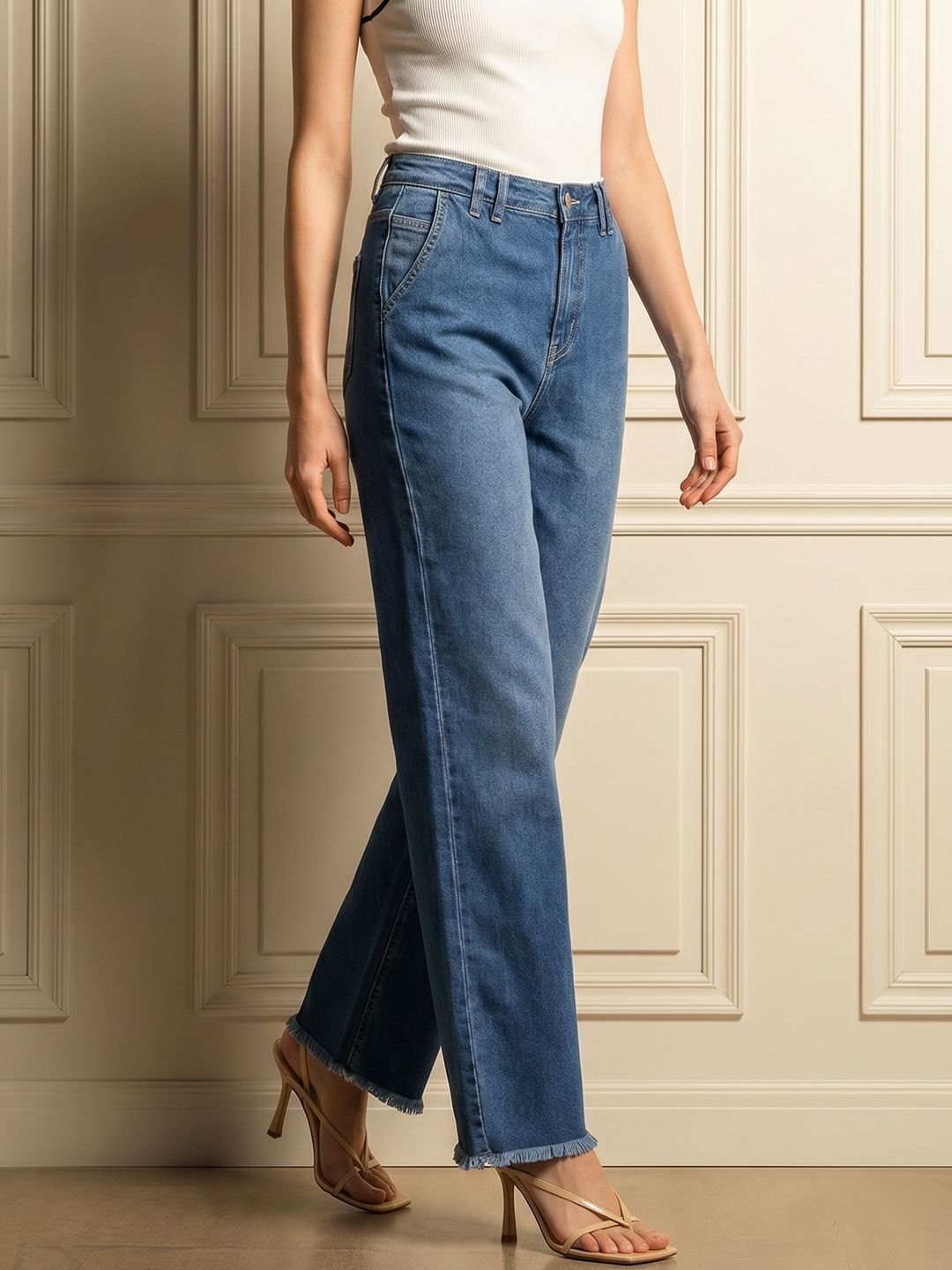 chemistry Women Relaxed Fit Mid Rise Blue Jeans-picture-16