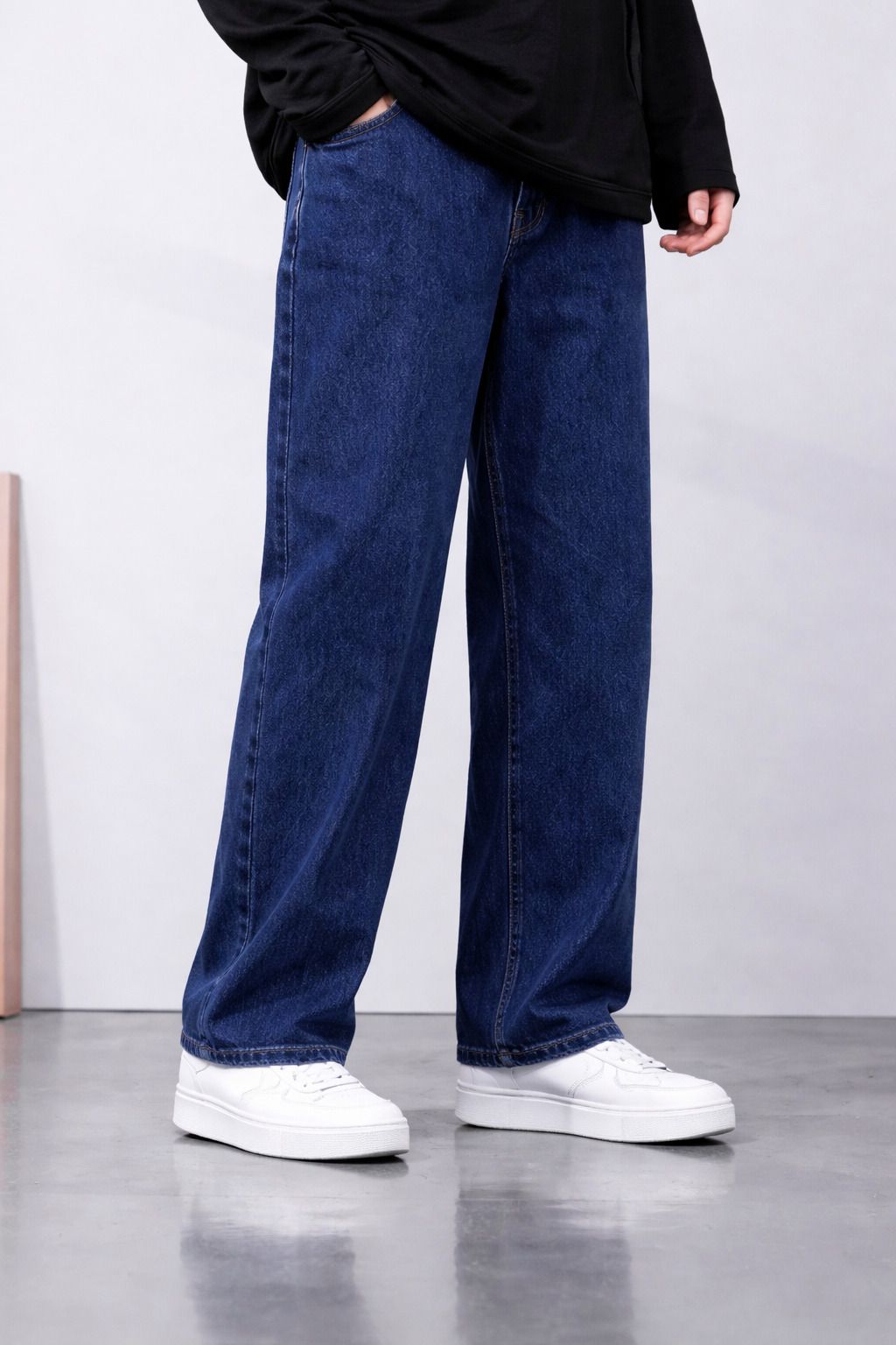 good4men Men Straight Fit Mid Rise Dark Blue Jeans-picture-25