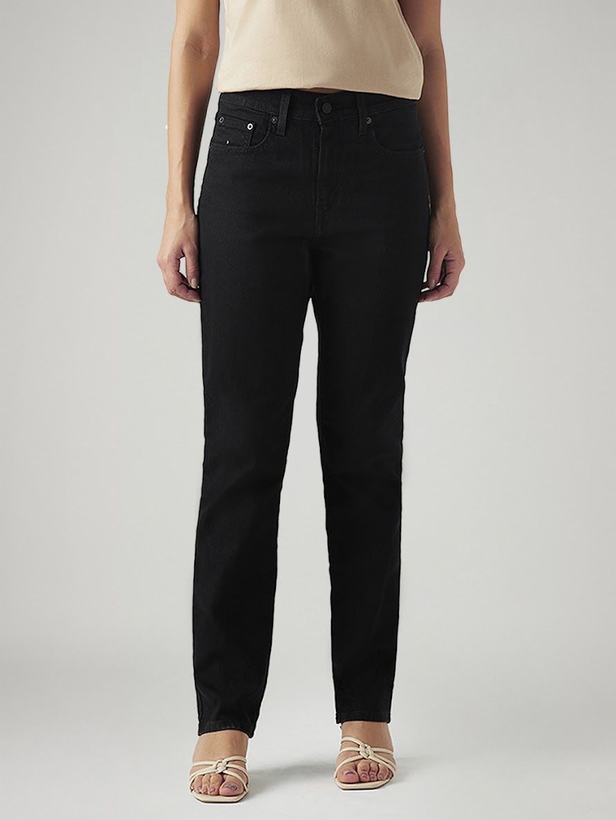 levi's Women Straight Fit High Rise Black Jeans-picture-16