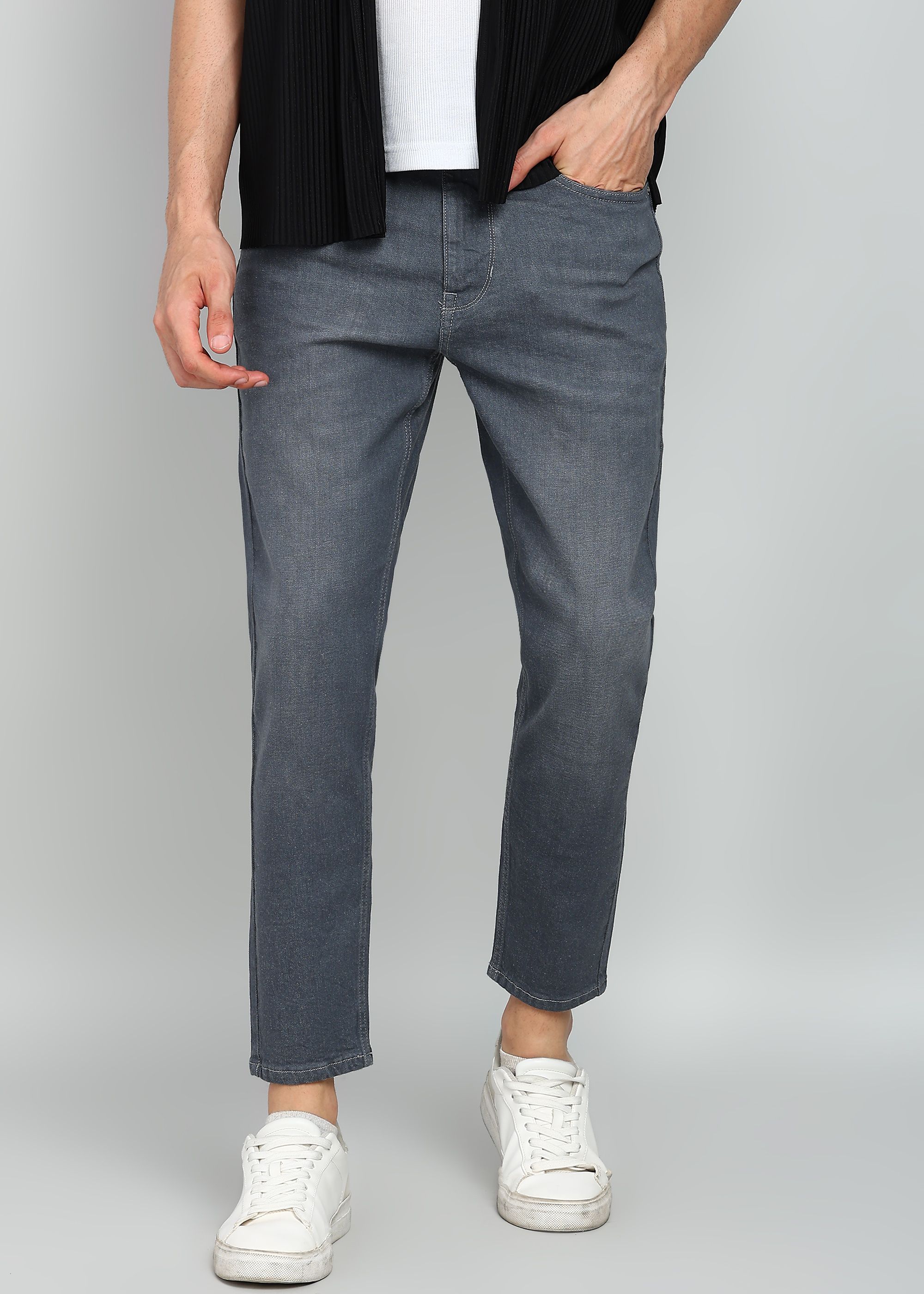 flying machine Men Slim Mid Rise Black Jeans-picture-12