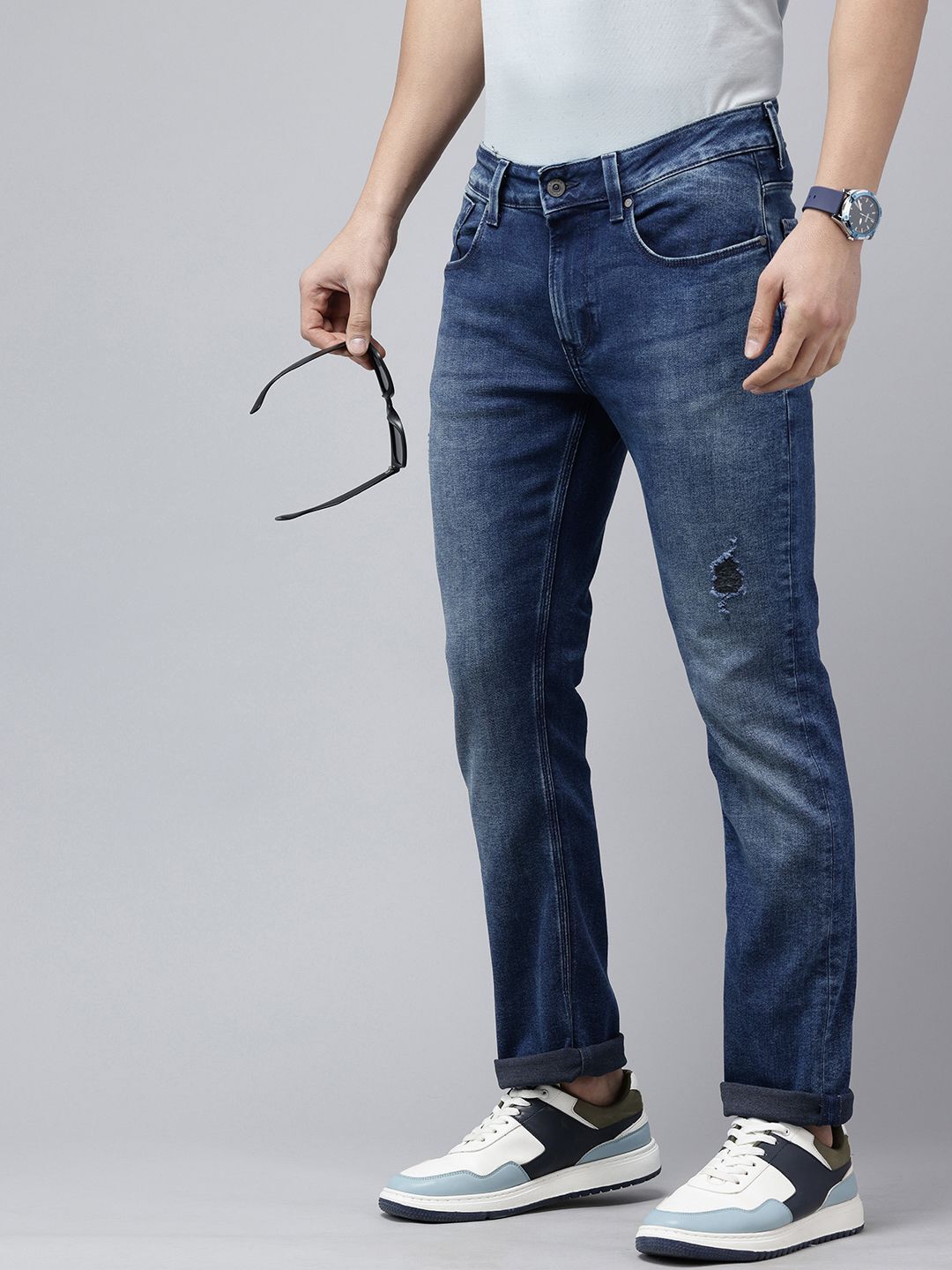 spykar Men Regular Mid Rise Blue Jeans-picture-17
