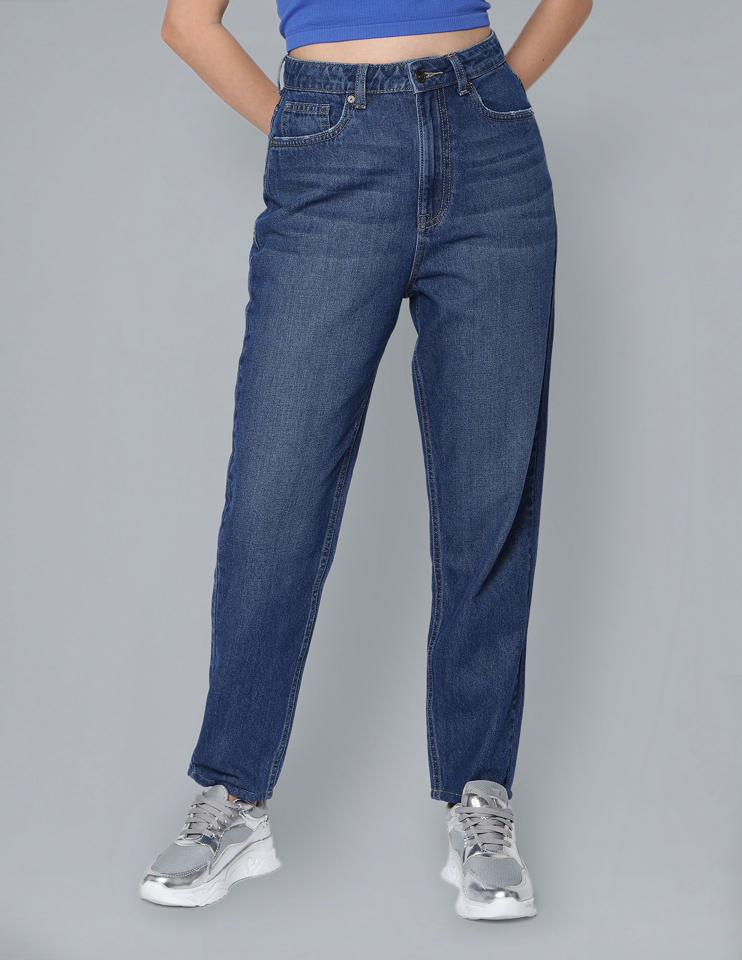 flying machine Women Regular High Rise Blue Jeans-picture-12