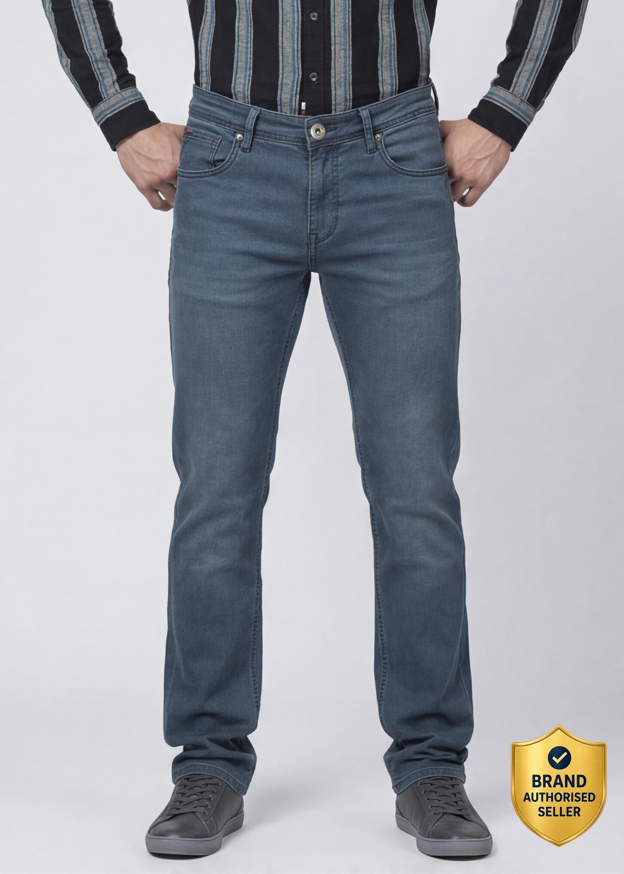 killer Men Straight Fit Mid Rise Grey Jeans-picture-26