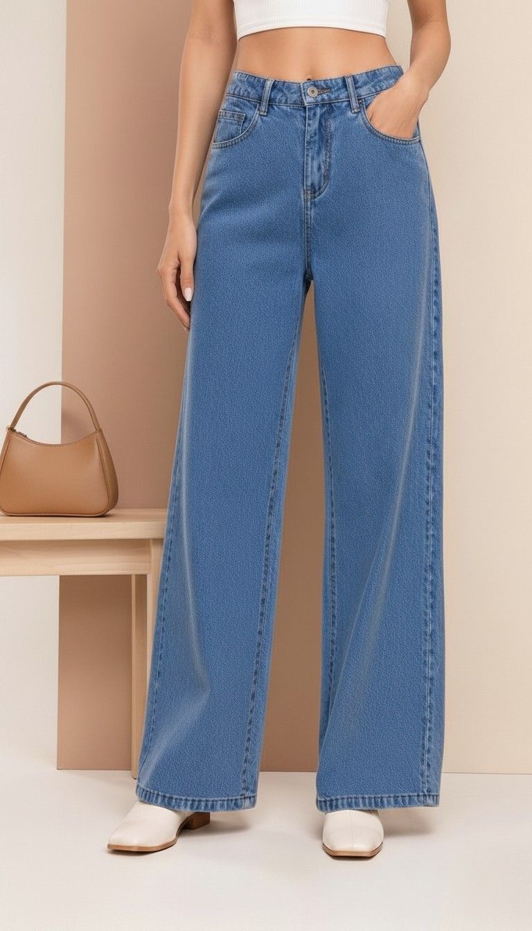 zayla Women Baggy Fit High Rise Blue Jeans-picture-22