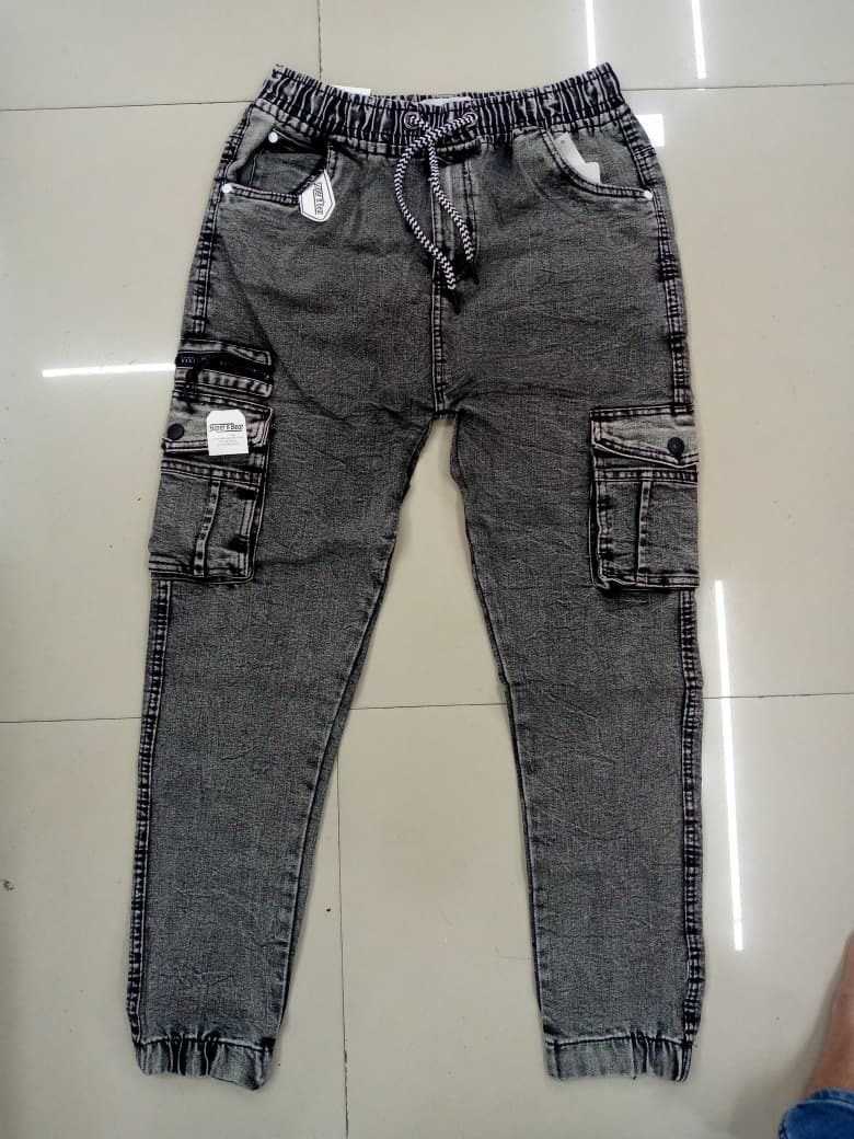 Men Jogger Fit Low Rise Grey Jeans-image-24
