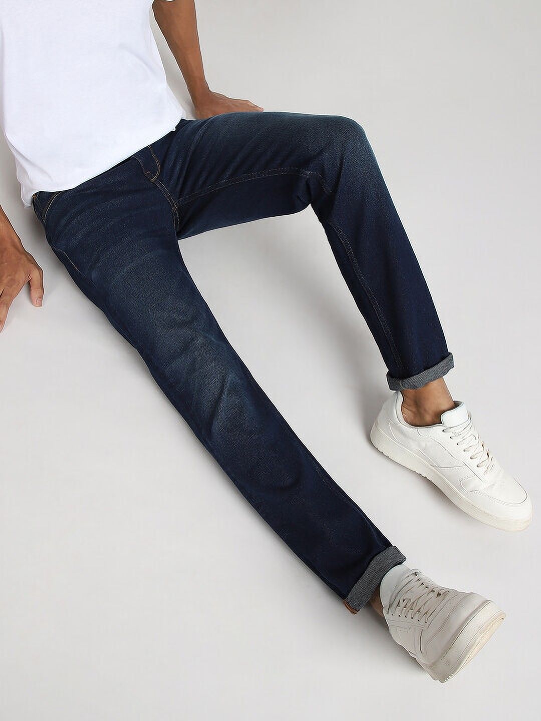 lee Men Slim Mid Rise Dark Blue Jeans-picture-18