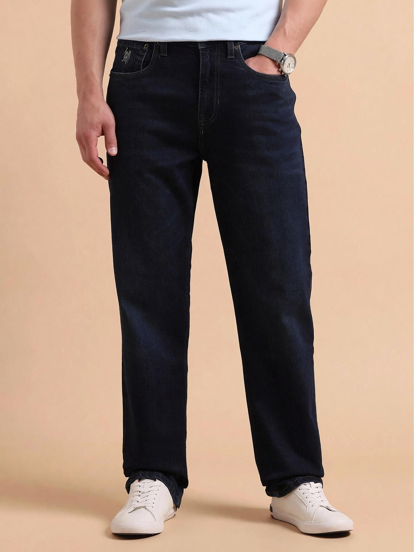 u.s. polo assn. denim co. Men Relaxed Fit Mid Rise Blue Jeans-picture-14